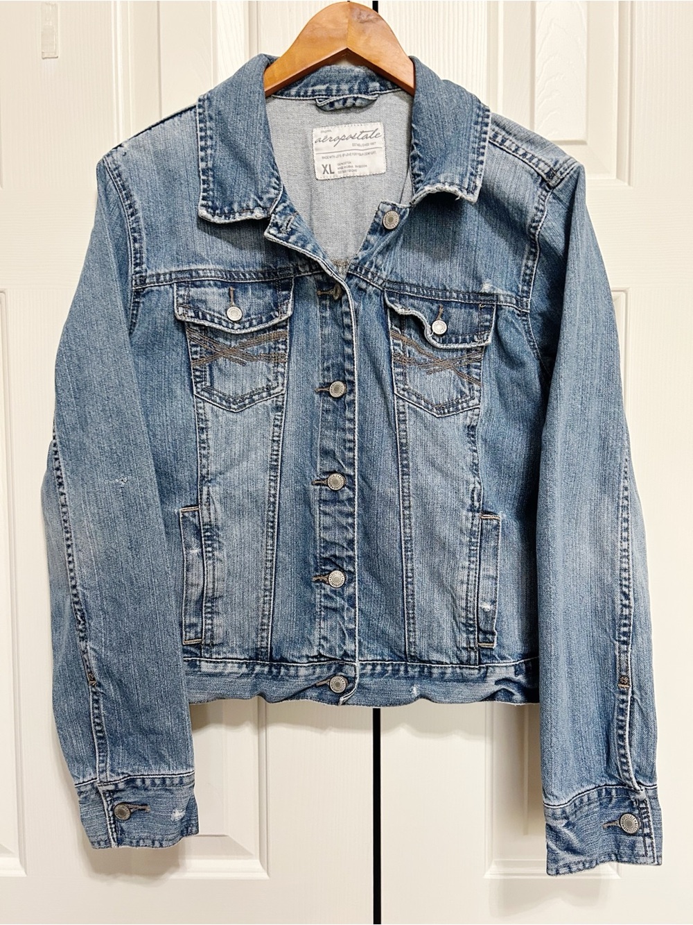 Aeropostale Denim Jacket XL 100% Cotton Y2K 2000's Boho